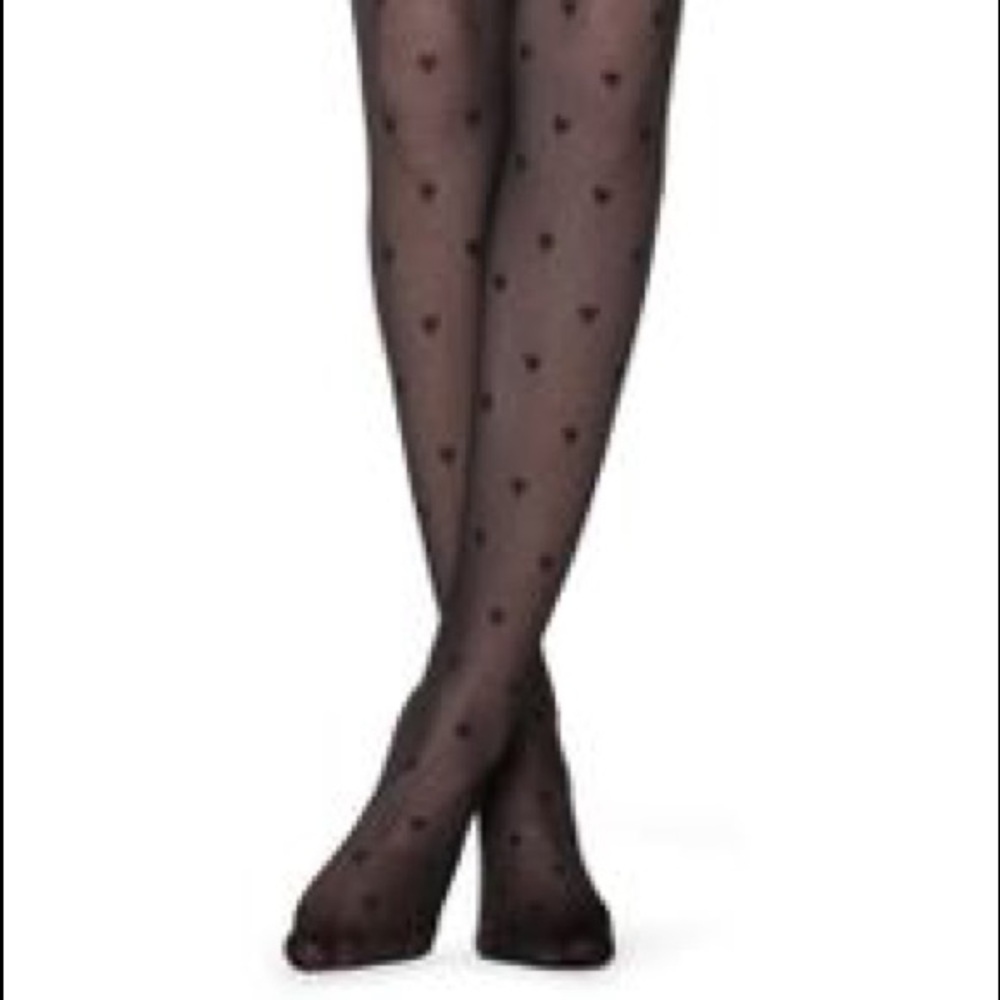 Topshop Mini Heart Tights size S/M